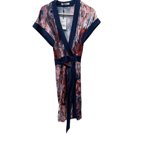 Robert‎ Graham NWT Delaney multi color wrap dress Medium - Picture 2 of 6